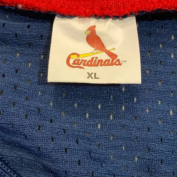 MLB St Louis Cardinals XL Jersey in Navy Blue with red and White trim. - Picture 3 of 5